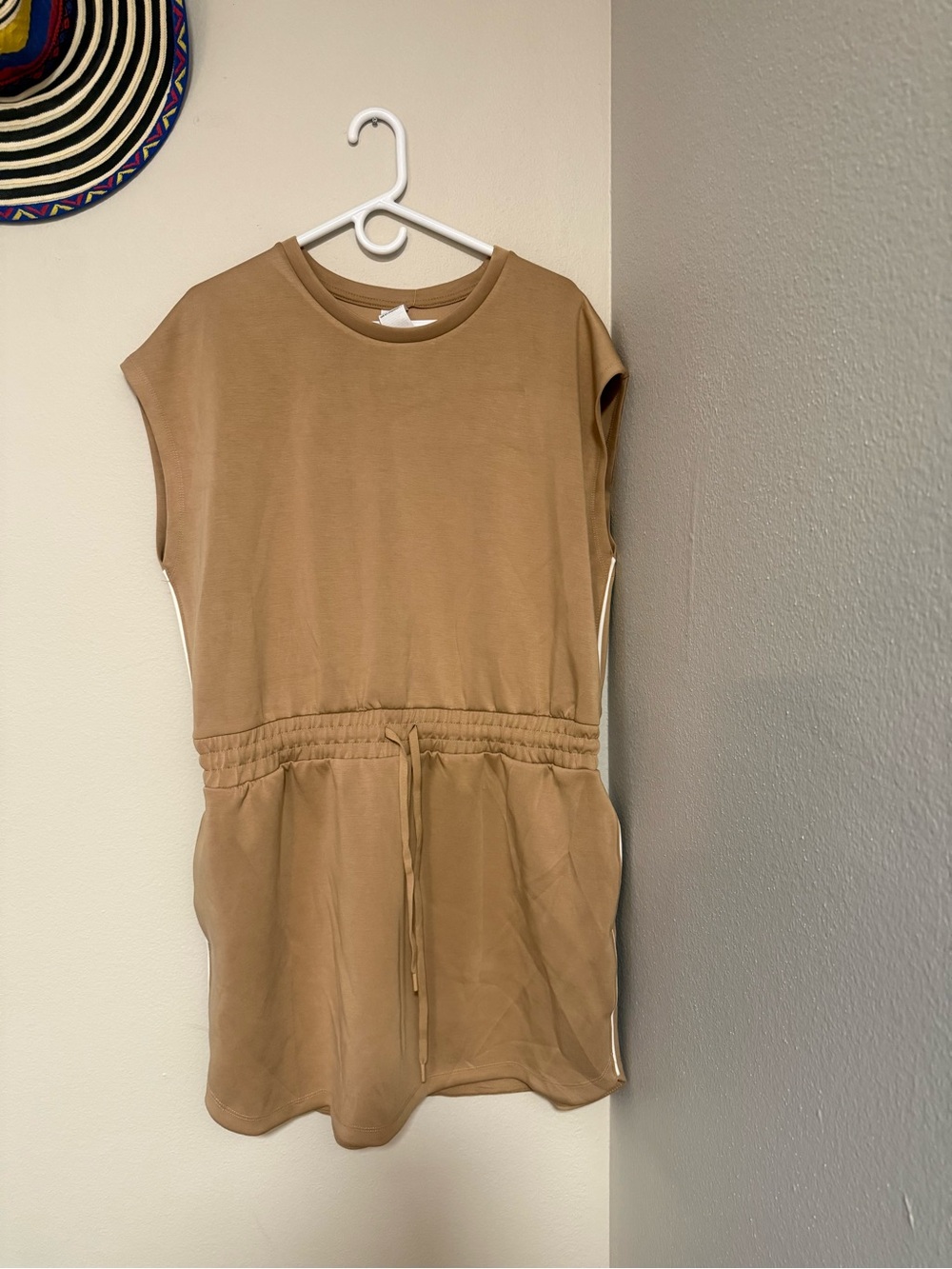 all in motion Sleeveless Dress in Camel Tan
